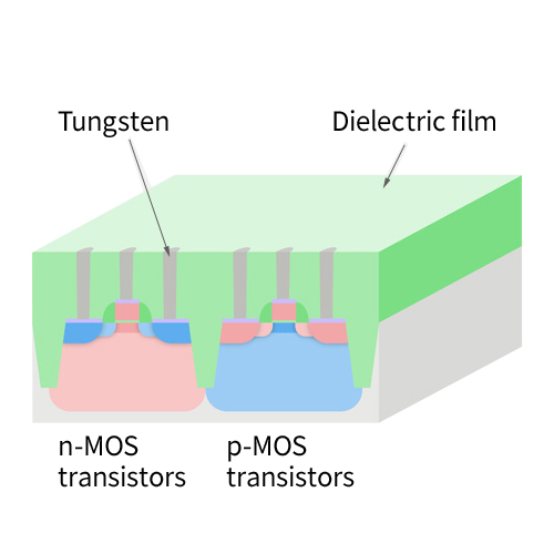 Plug-tungsten polishing