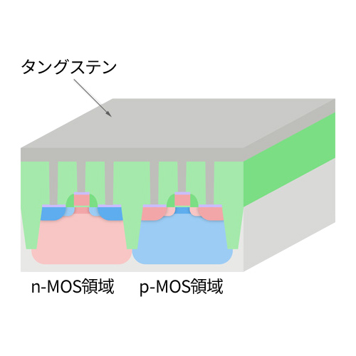 Plug-tungsten filling